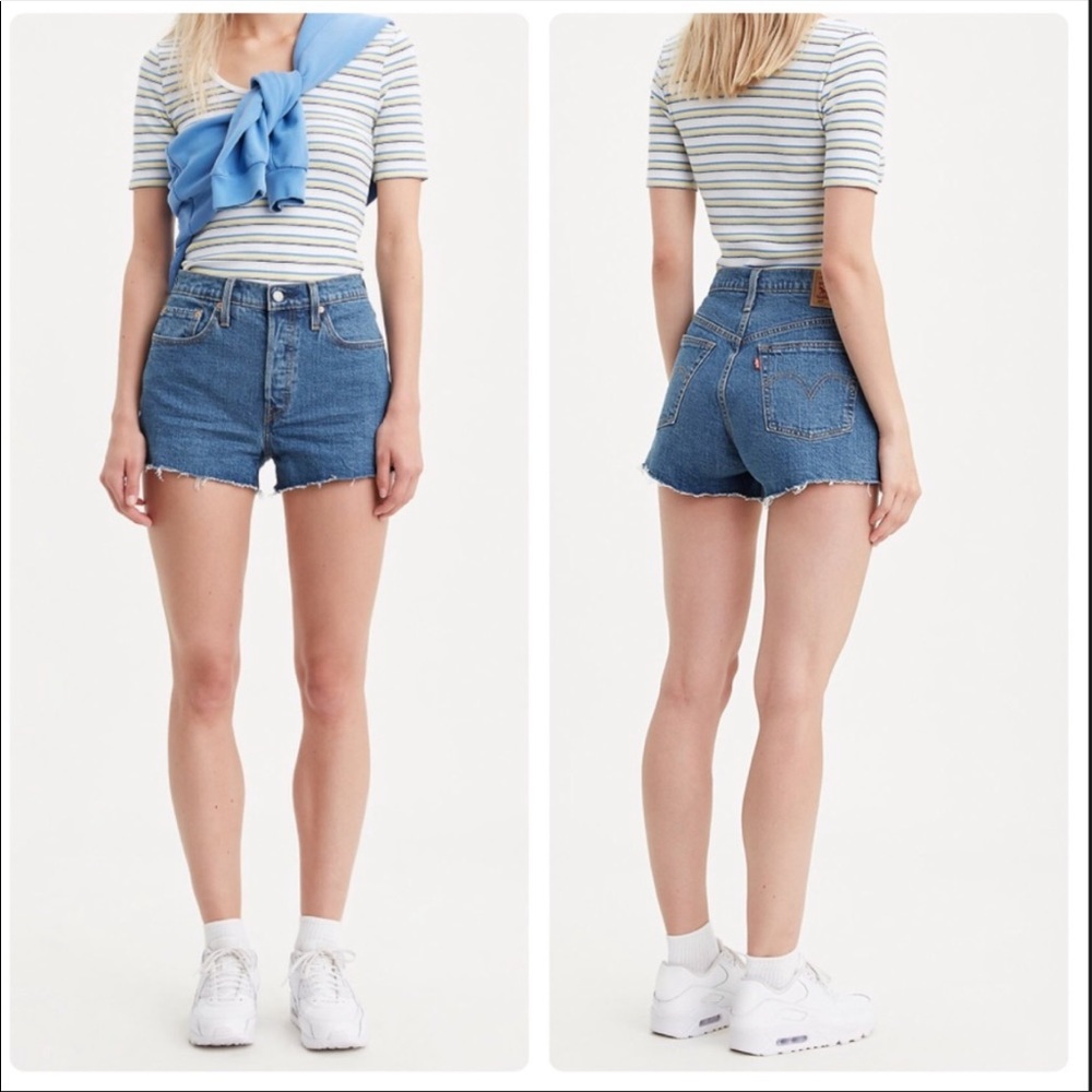 Levi’s 501 Cut off Shorts in wash Jive Stonewash Size 20 - Picture 3 of 10